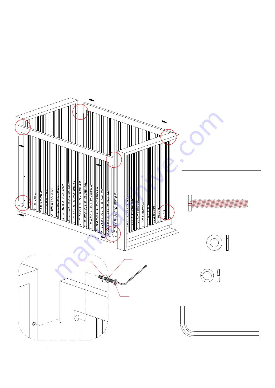 RH Baby&child Wyler Crib Assembly Instructions Manual Download Page 9