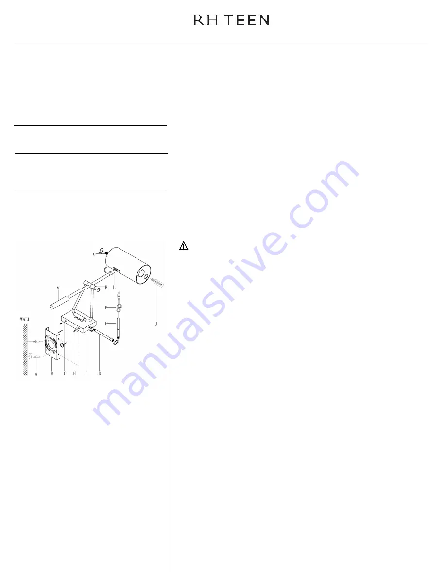 RH Teen TEXTURED METAL SWING-ARM SCONCE Assembly Instructions Download Page 1