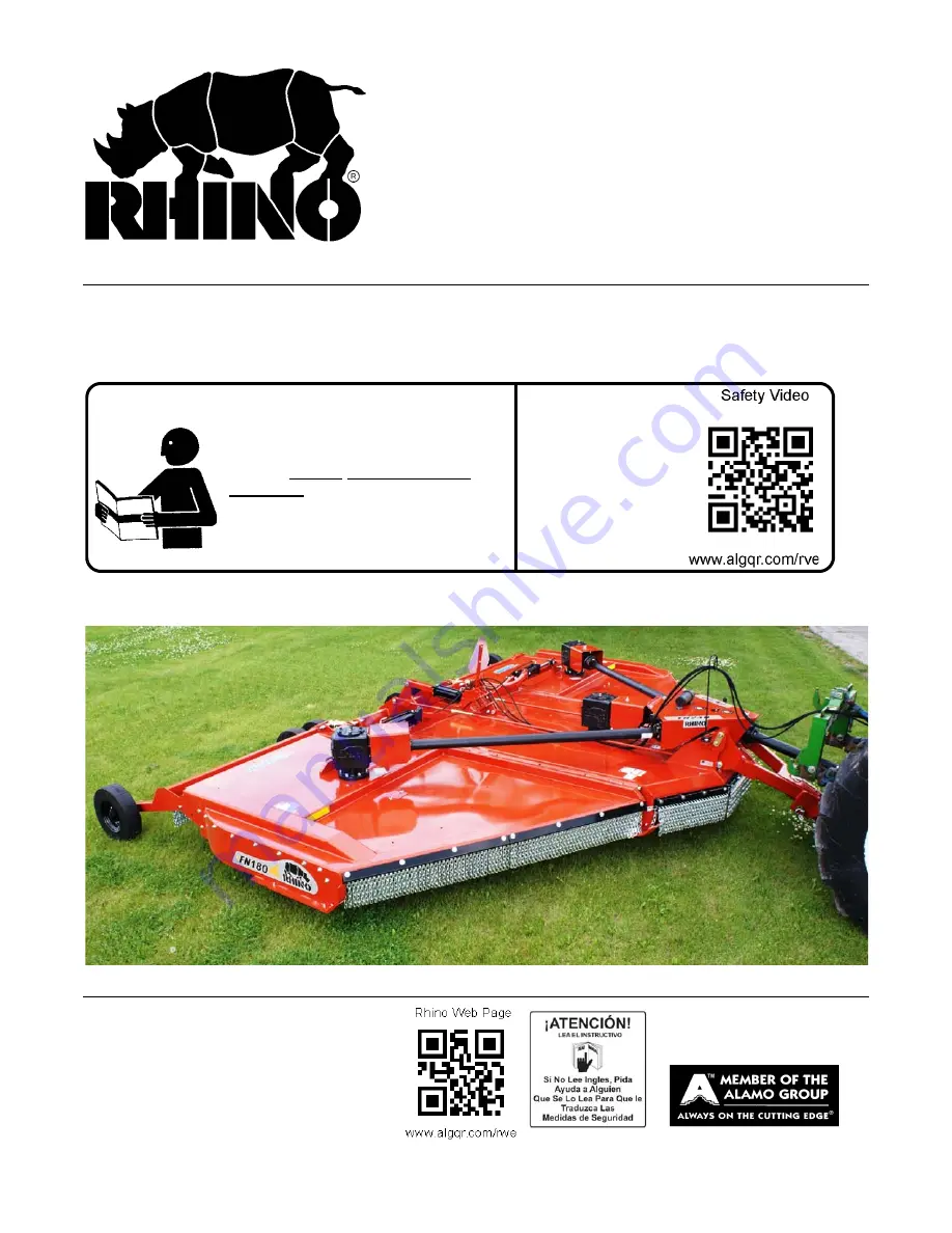 RHINO FN120 Operator'S Manual Download Page 1