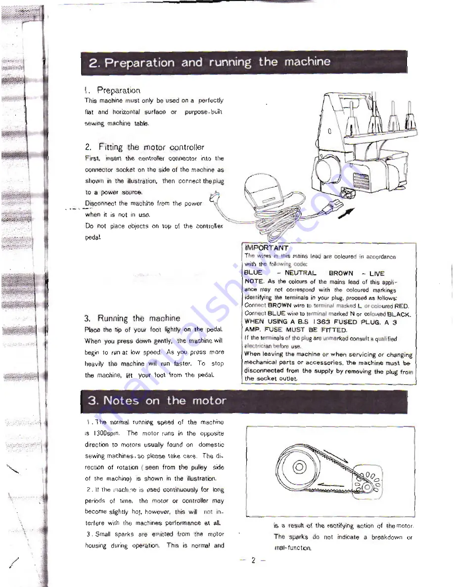 Riccar RL-340 Operating Instructions Manual Download Page 3