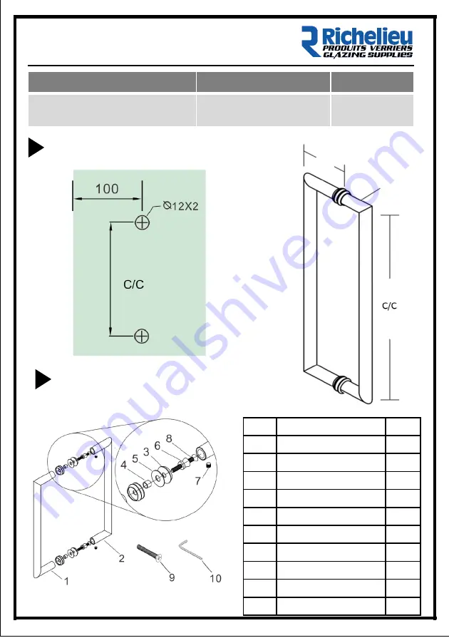 Richelieu 701SHD2R1023 Series Скачать руководство пользователя страница 1