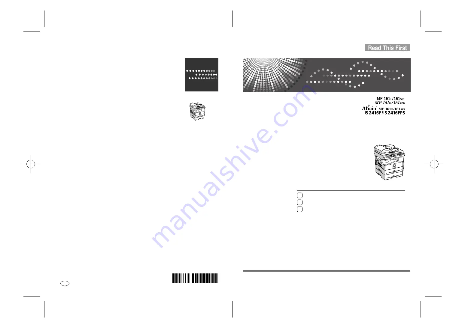 Ricoh IS 2416F Operating Instructions Manual Download Page 72