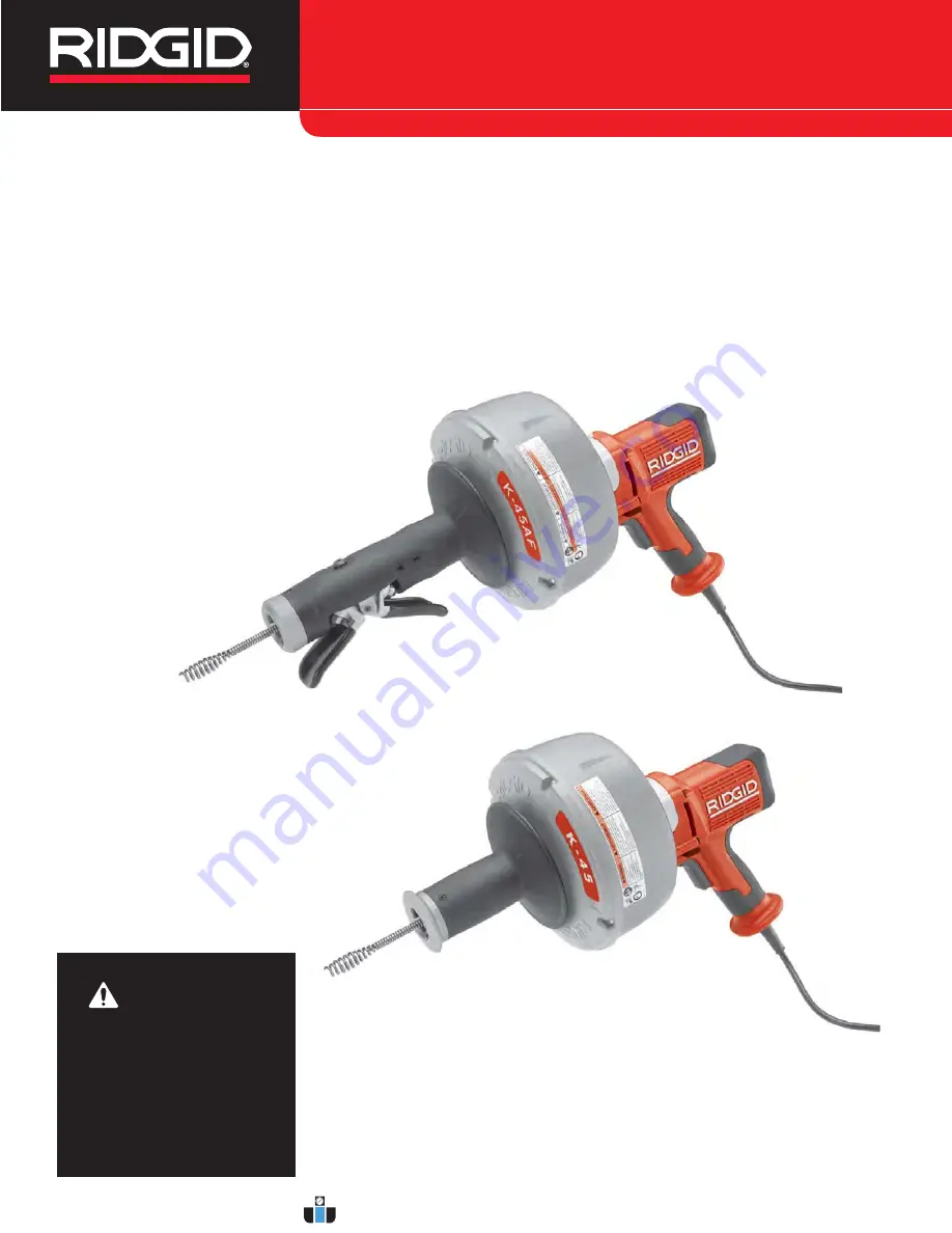 RIDGID 0095691373434 Скачать руководство пользователя страница 1