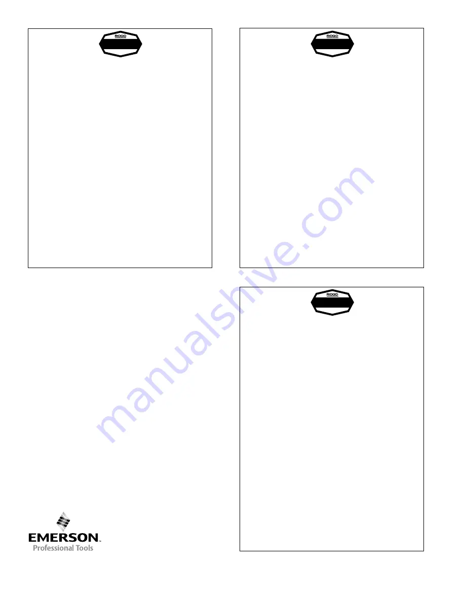 RIDGID 120V Operator'S Manual Download Page 43