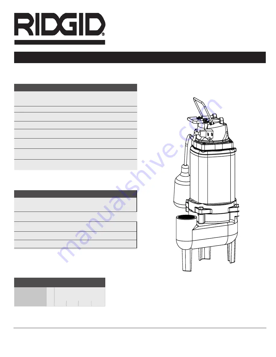 RIDGID RWCS50T Operating Instructions And Parts Manual Download Page 1