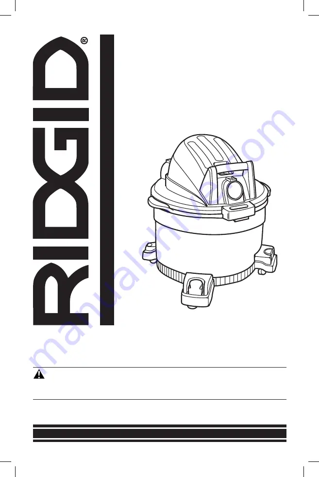 RIDGID WD0655AU0 Owner'S Manual Download Page 1