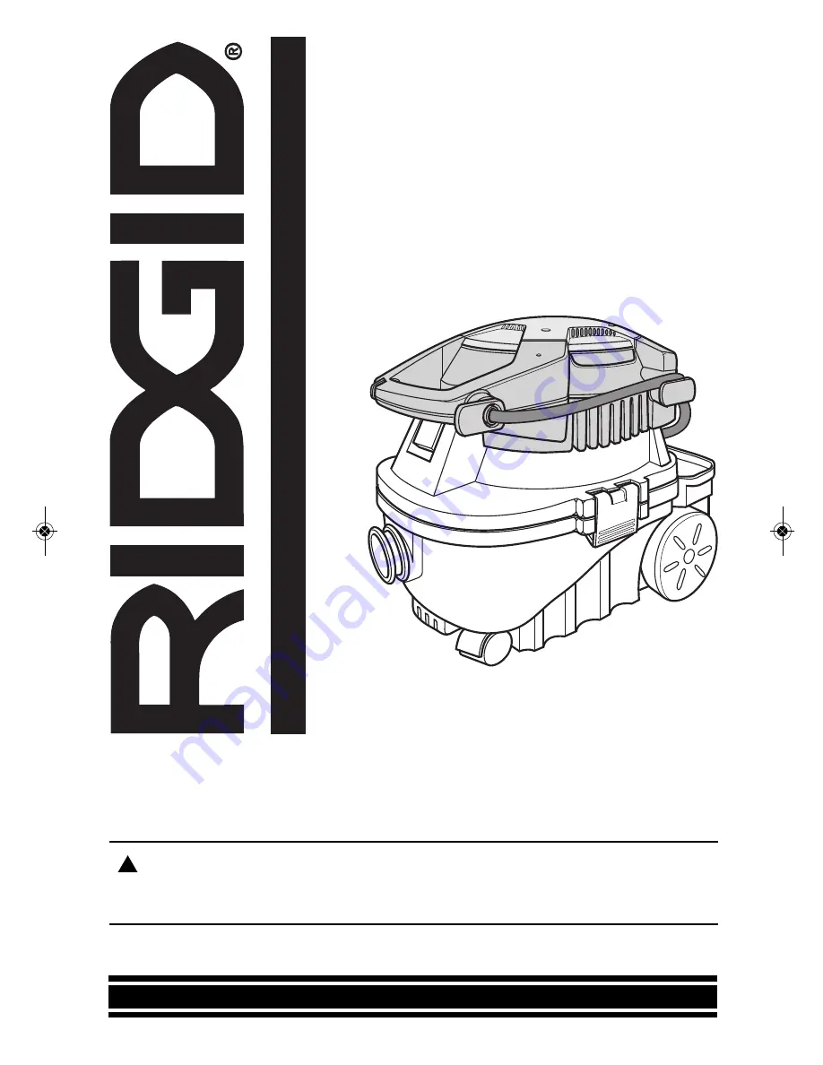 RIDGID WD40800 Owner'S Manual Download Page 1