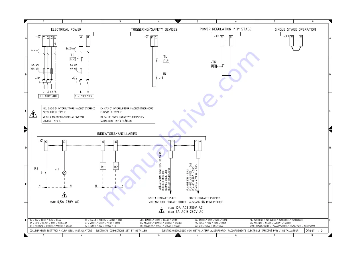 Riello Burners RL 250 Installation, Use And Maintenance Instructions Download Page 48