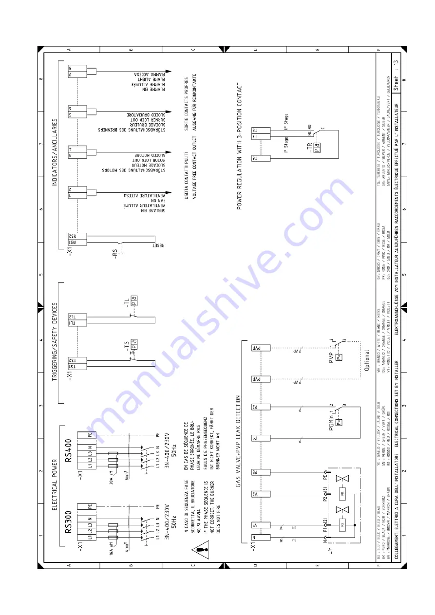 Riello Burners RS 300/E BLU Installation, Use And Maintenance Instructions Download Page 48