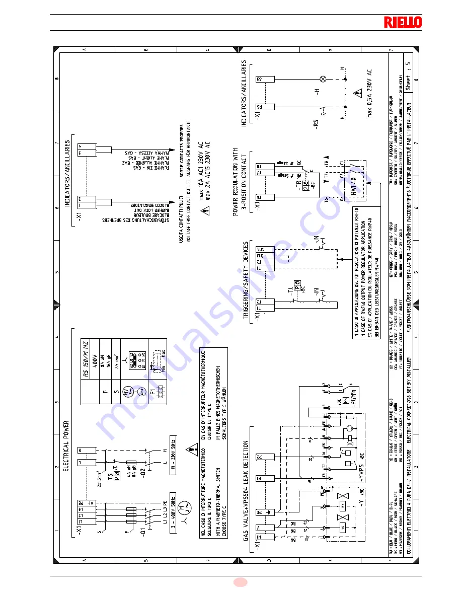 Riello RS 150/M Installation, Use And Maintenance Instructions Download Page 45