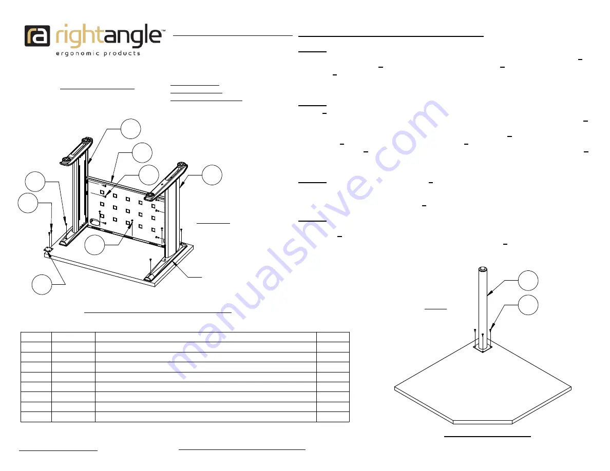 RightAngle R-STYLE WORKSTATION 50643 Instructions Download Page 1