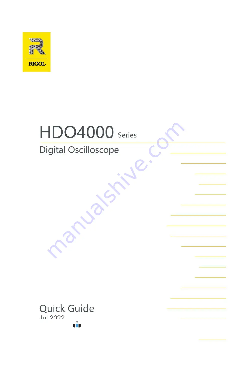 Rigol HDO4000 Series Quick Manual Download Page 1