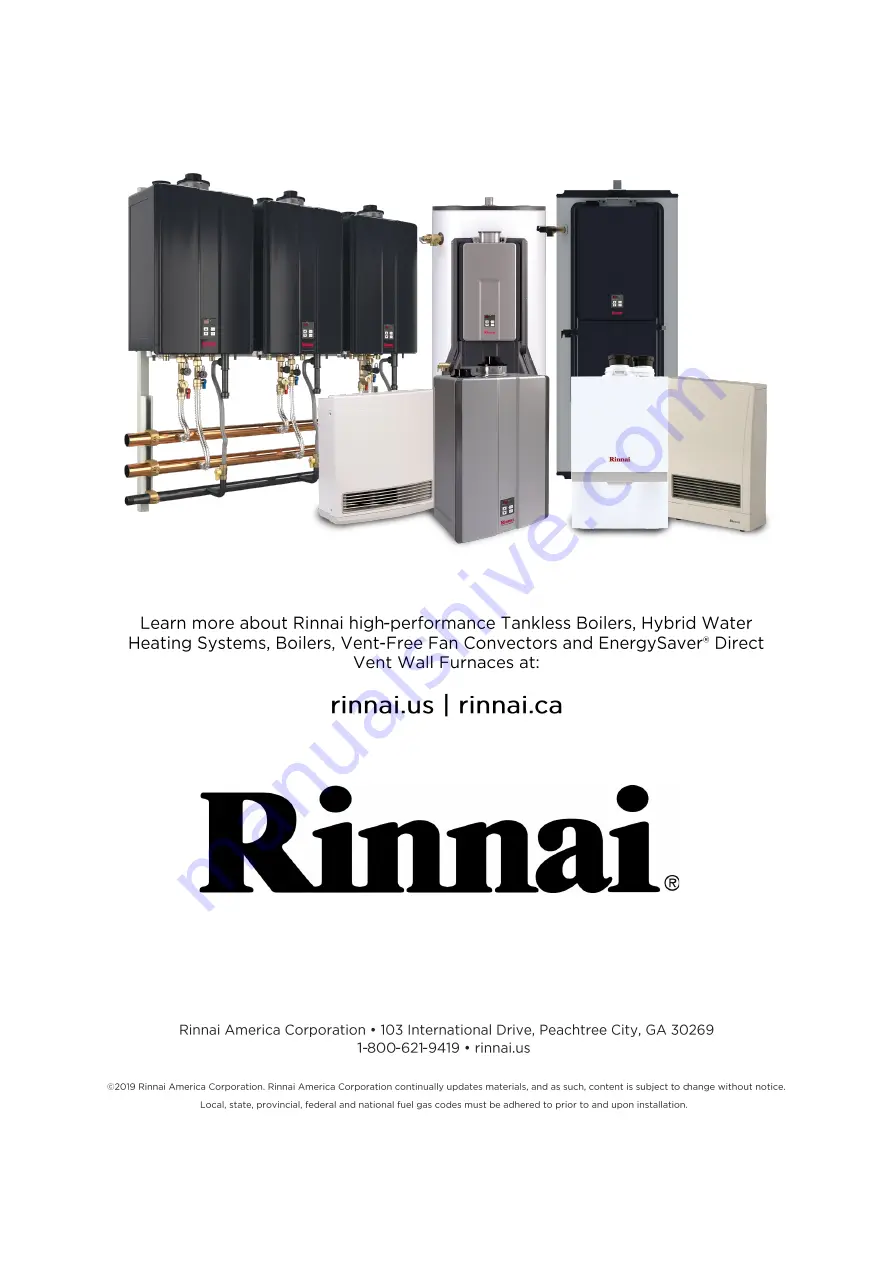 Rinnai COMBI i060C Installation And Operation Manual Download Page 136