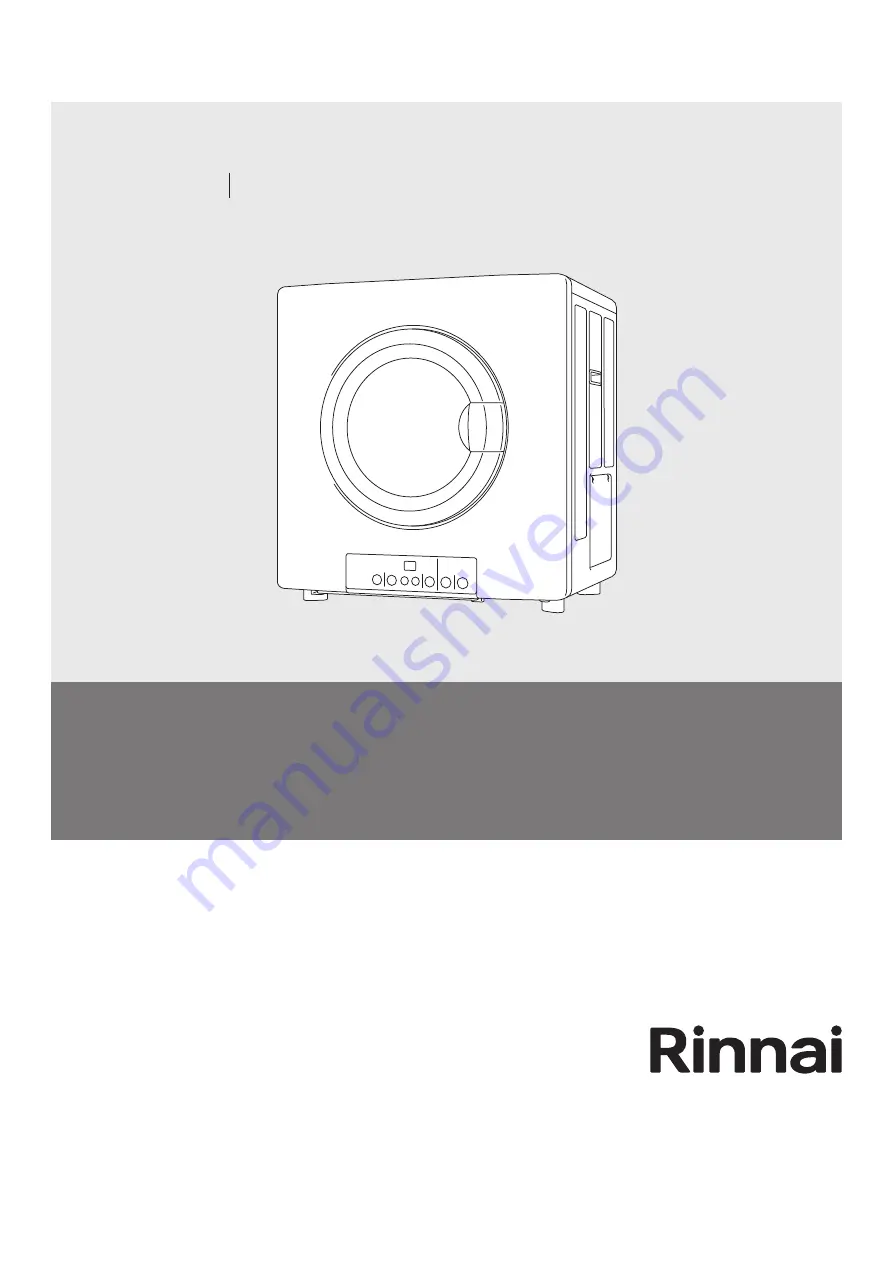 Rinnai Dry-Soft 9 Operation & Installation Manual Download Page 1