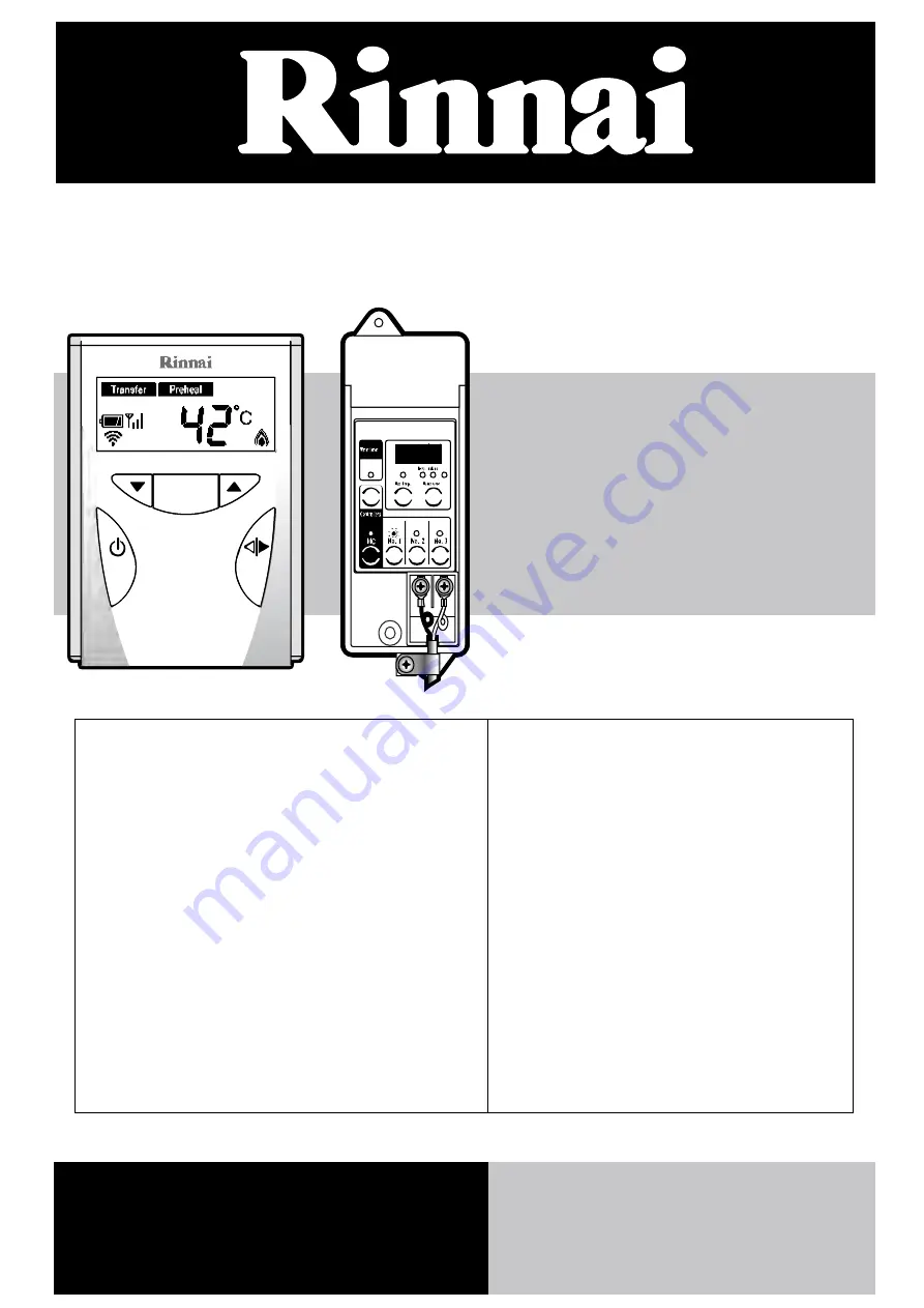 Rinnai MC502S Operation & Installation Manual Download Page 1