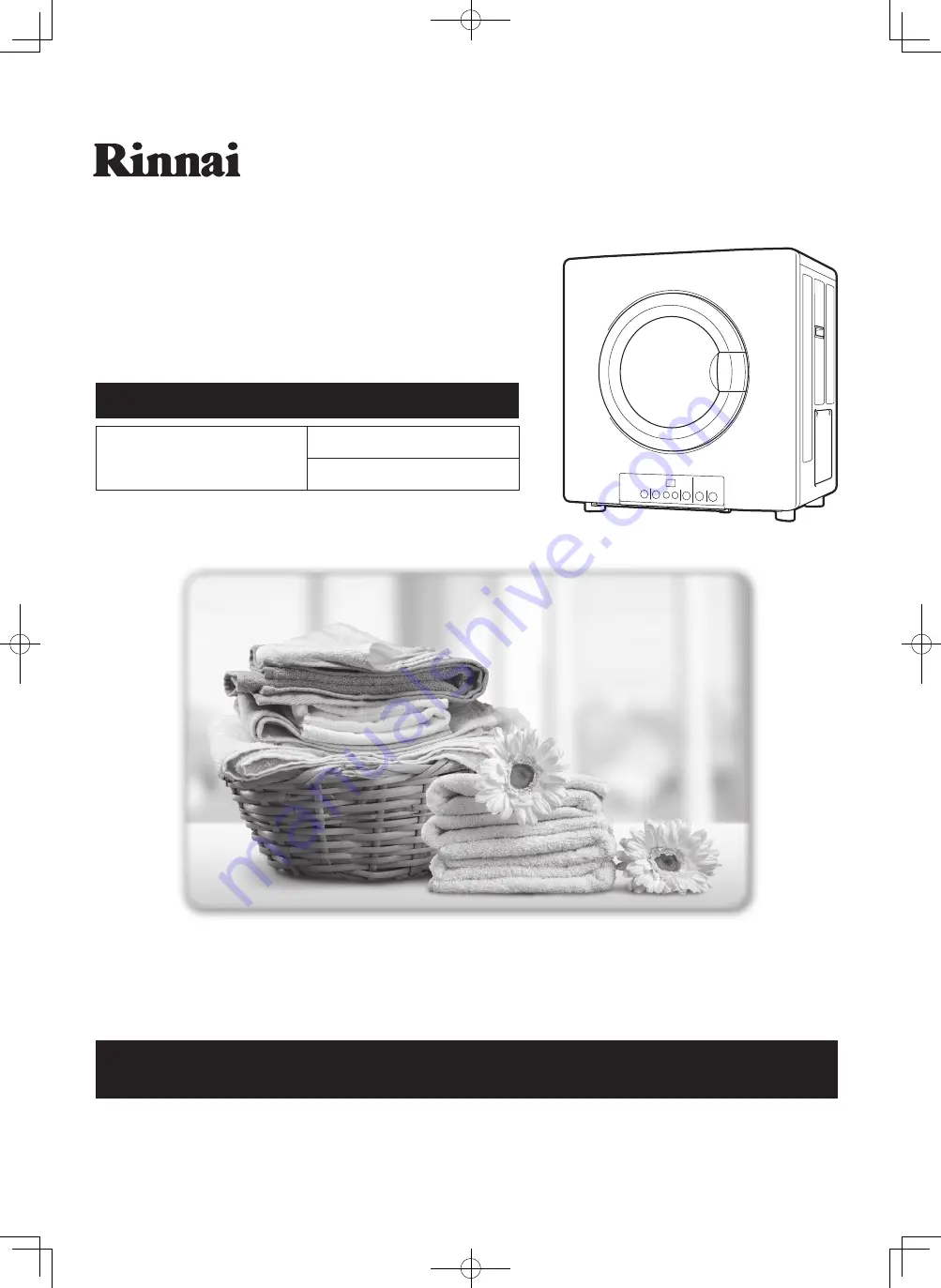 Rinnai RDT-62-RM-S Operating Instructions Manual Download Page 1