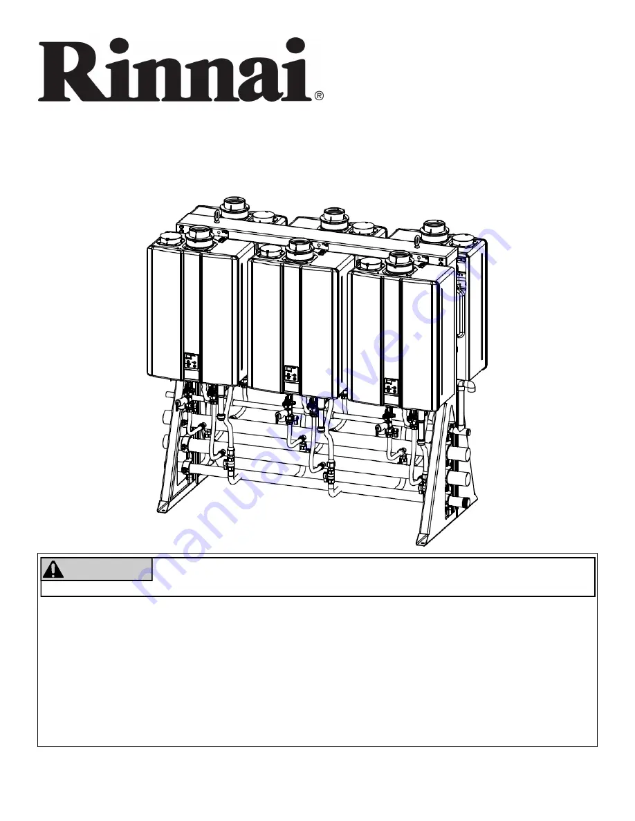 Rinnai TRC02i Installation Manual Download Page 1