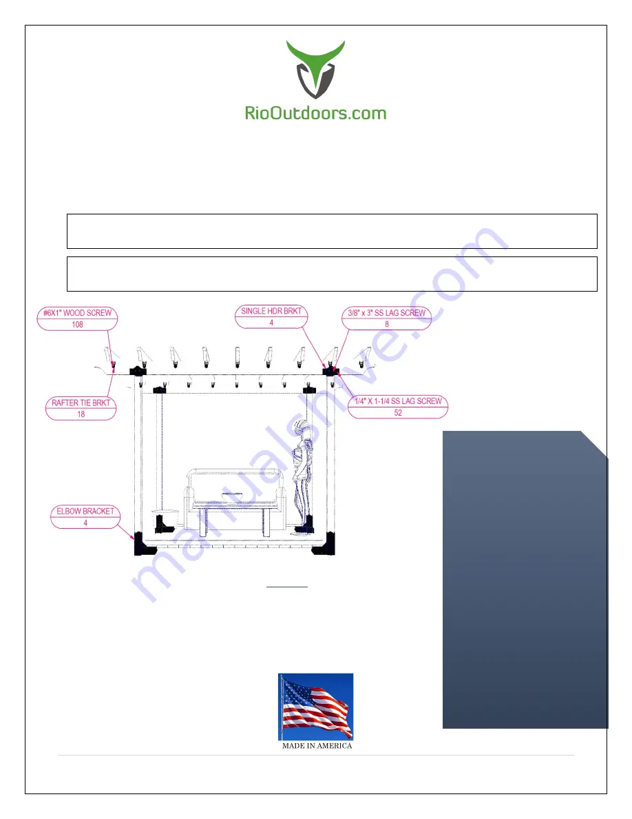 RioOutdoors 6F-SH Installation Instructions Manual Download Page 1