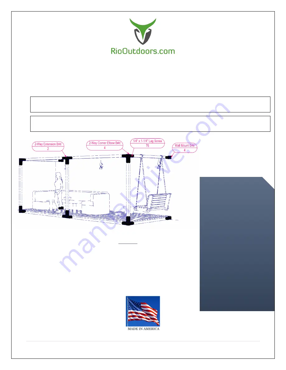 RioOutdoors 6F-WDC Installation Instructions Manual Download Page 1