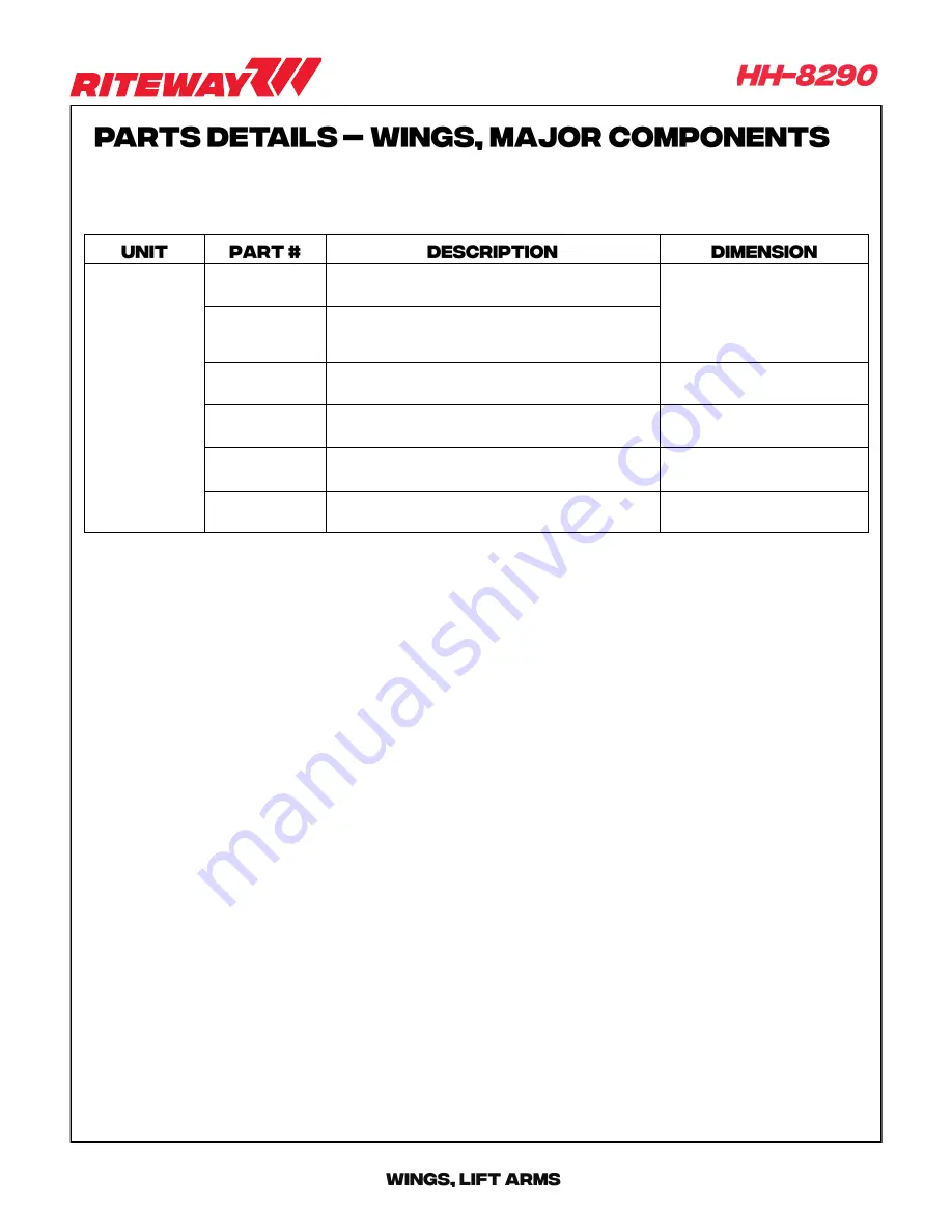 RITEWAY HH-8200 Operator'S Manual Download Page 53