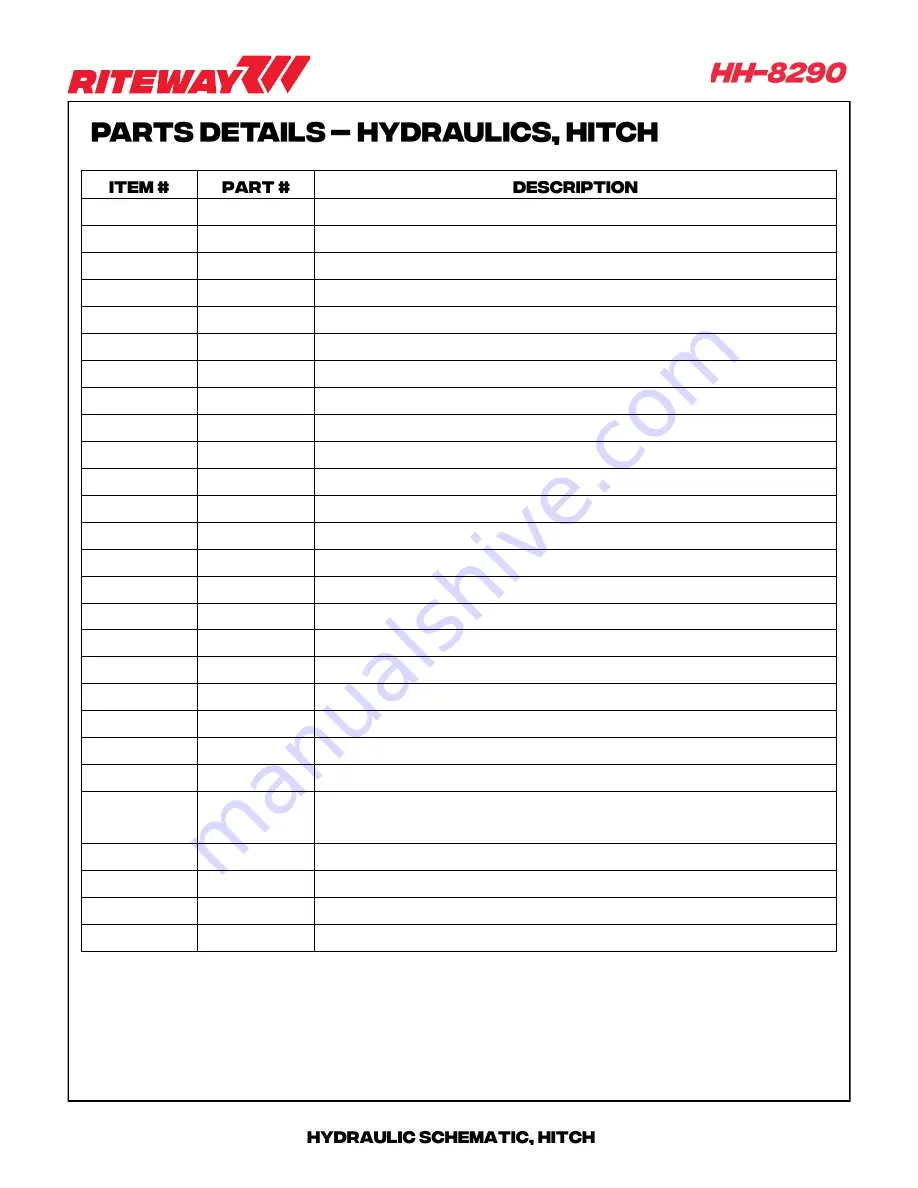 RITEWAY HH-8200 Operator'S Manual Download Page 69