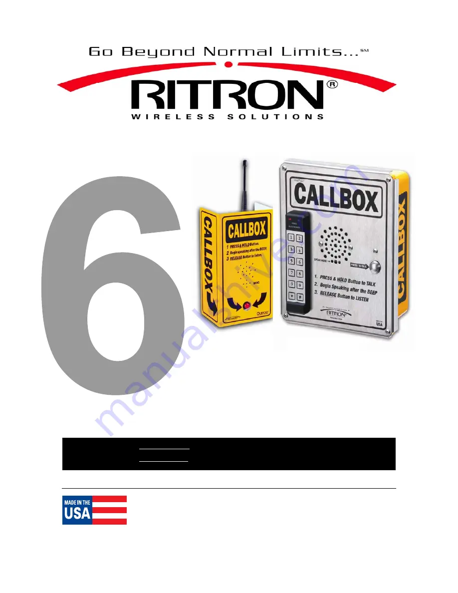 Ritron OUTPOST RQX-156 Owner'S Manual Download Page 1