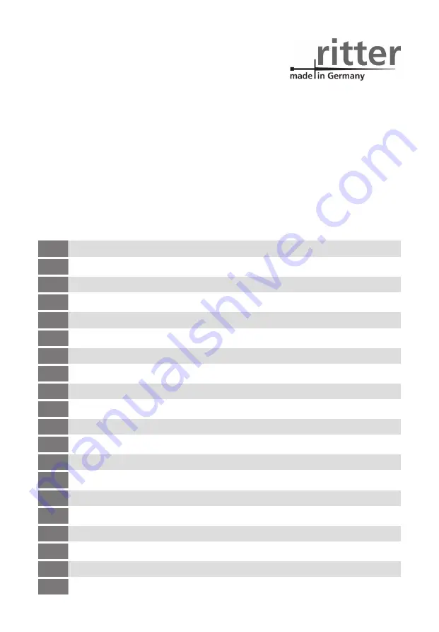 Ritter stilo7 Operating Instructions Manual Download Page 1