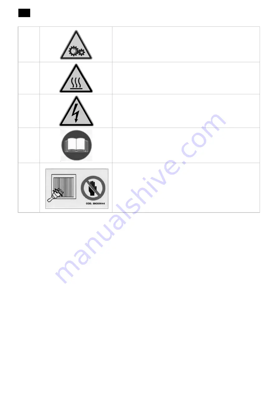 Rivacold SP Series Use And Maintenance Handbook Download Page 12