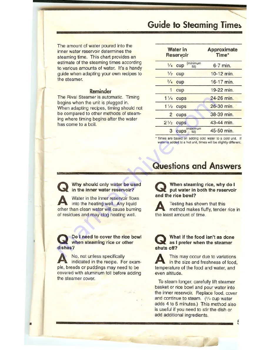 Rival 4450 Owner'S Manual Download Page 5