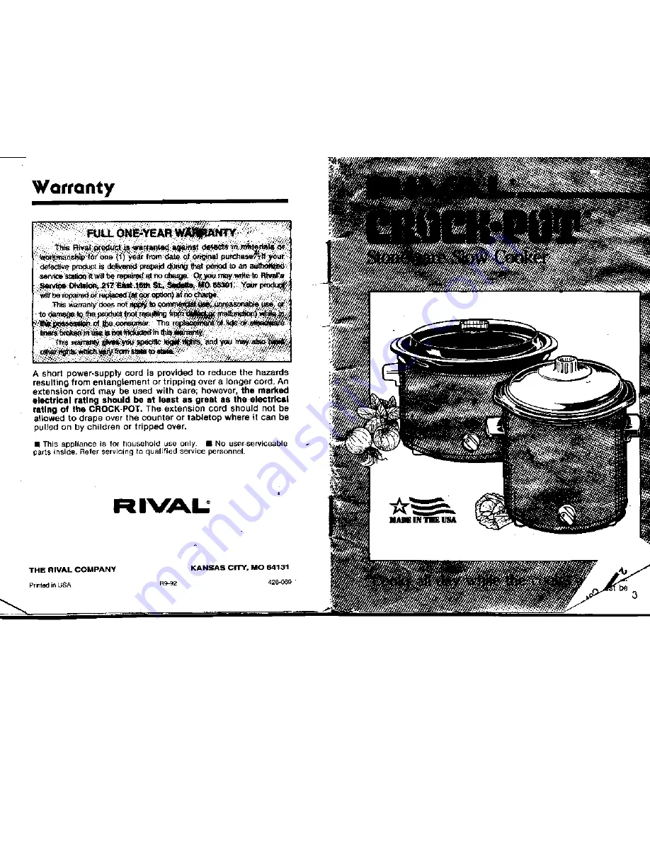 Rival Crock-Pot 3100 Скачать руководство пользователя страница 23