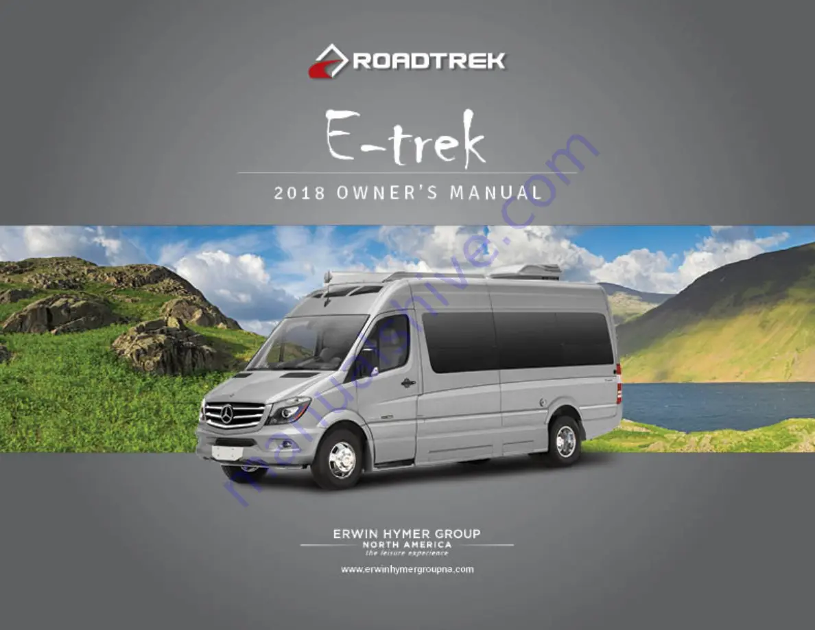 Roadtrek E-trek 2018 Owner'S Manual Download Page 1