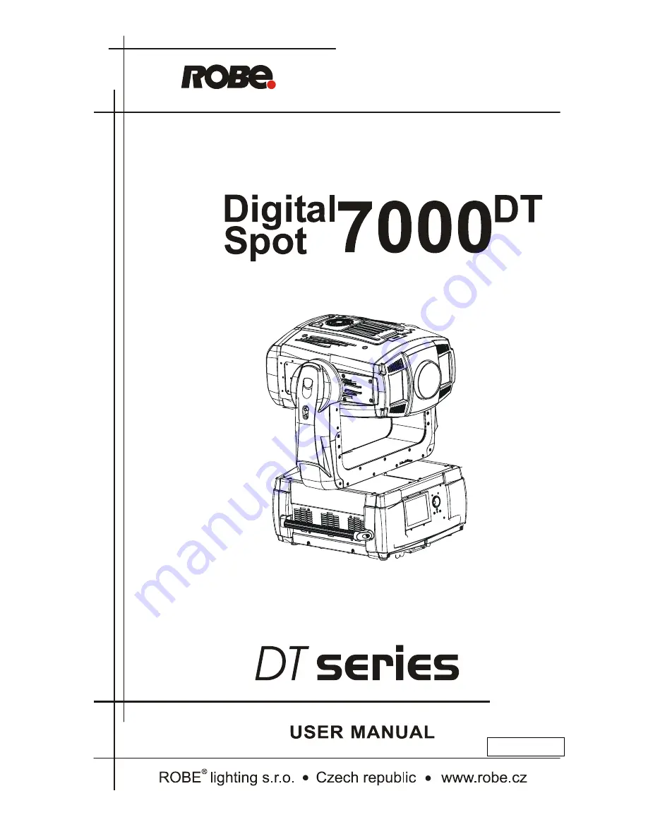 Robe DigitalSpot 7000 DT User Manual Download Page 1