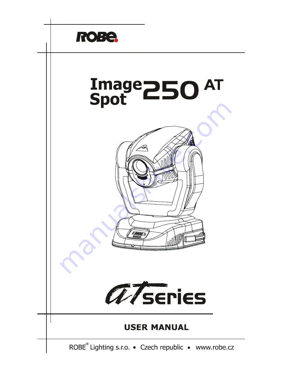 Robe Image Spot 250 AT Скачать руководство пользователя страница 1