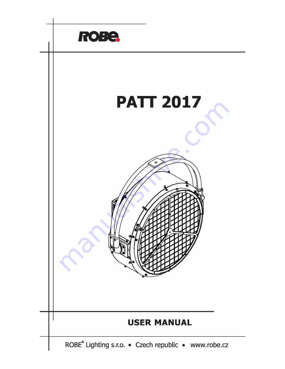 Robe PATT 2017 Скачать руководство пользователя страница 1