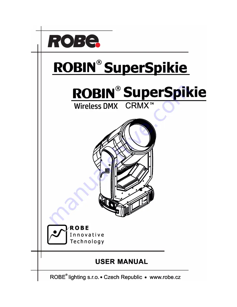 Robe Robin SuperSpike User Manual Download Page 1