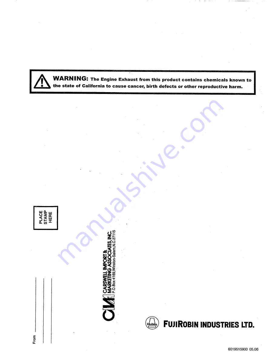 Robin BP2501 Instruction Manual Download Page 36