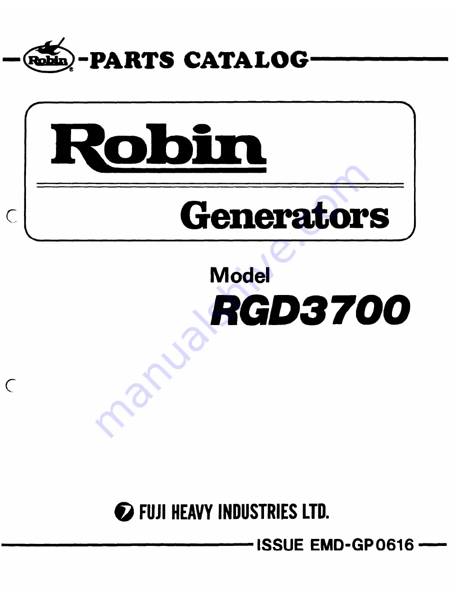 Robin RGD3700 Скачать руководство пользователя страница 1