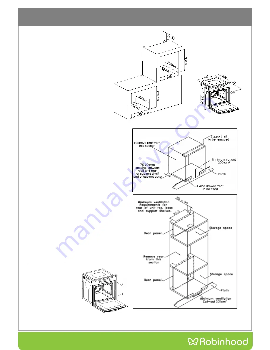 ROBINHOOD ALTO OBC605K57SS Installation And Operating Instructions Manual Download Page 3