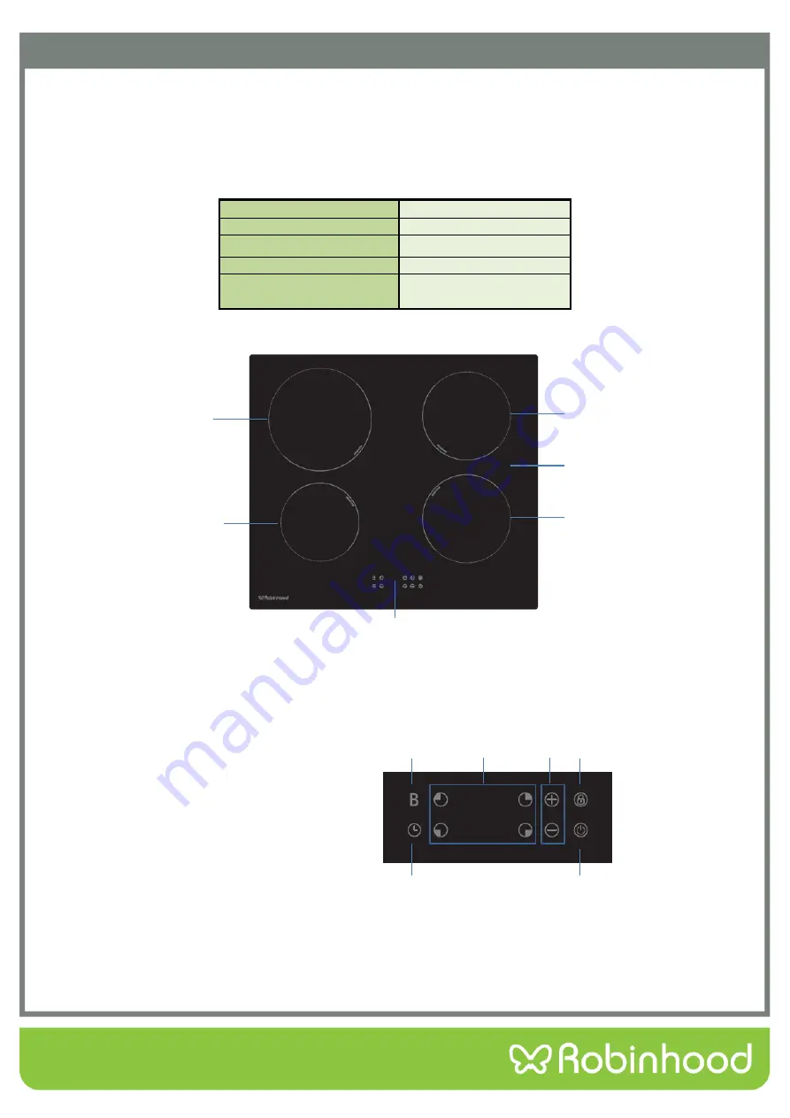 ROBINHOOD HIC604TFG Installation And Operating Instructions Manual Download Page 7