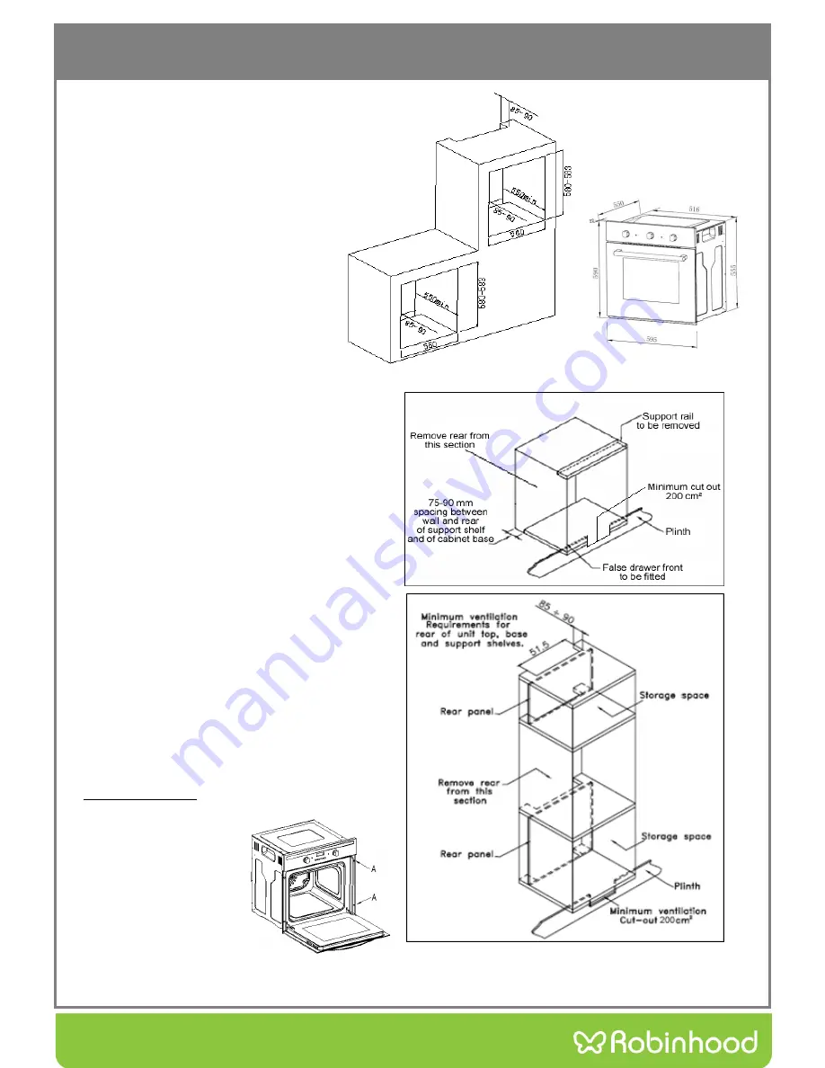 ROBINHOOD OBAC605M57SS Installation And Operating Instructions Manual Download Page 3