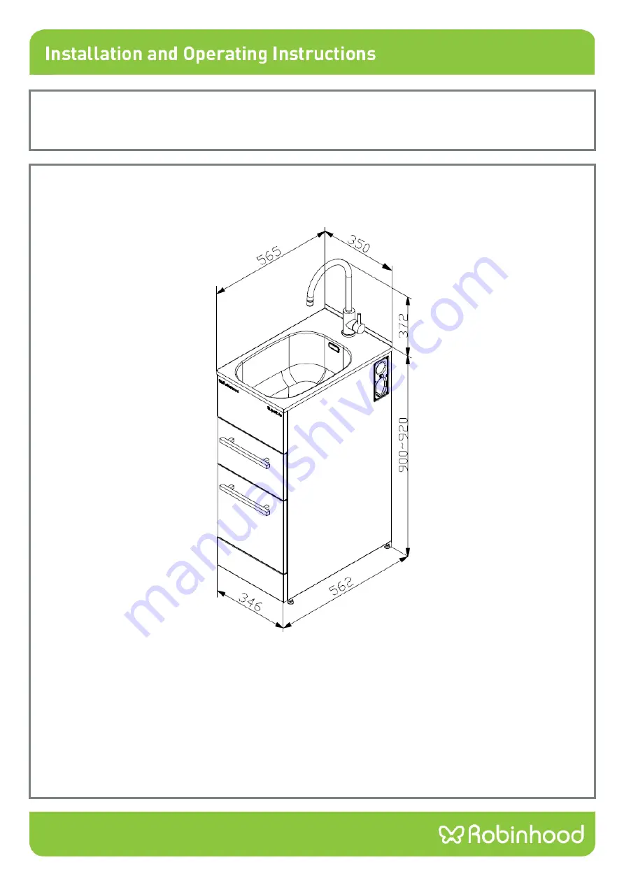 ROBINHOOD ST7003SLIM Installation And Operating Instructions Manual Download Page 1