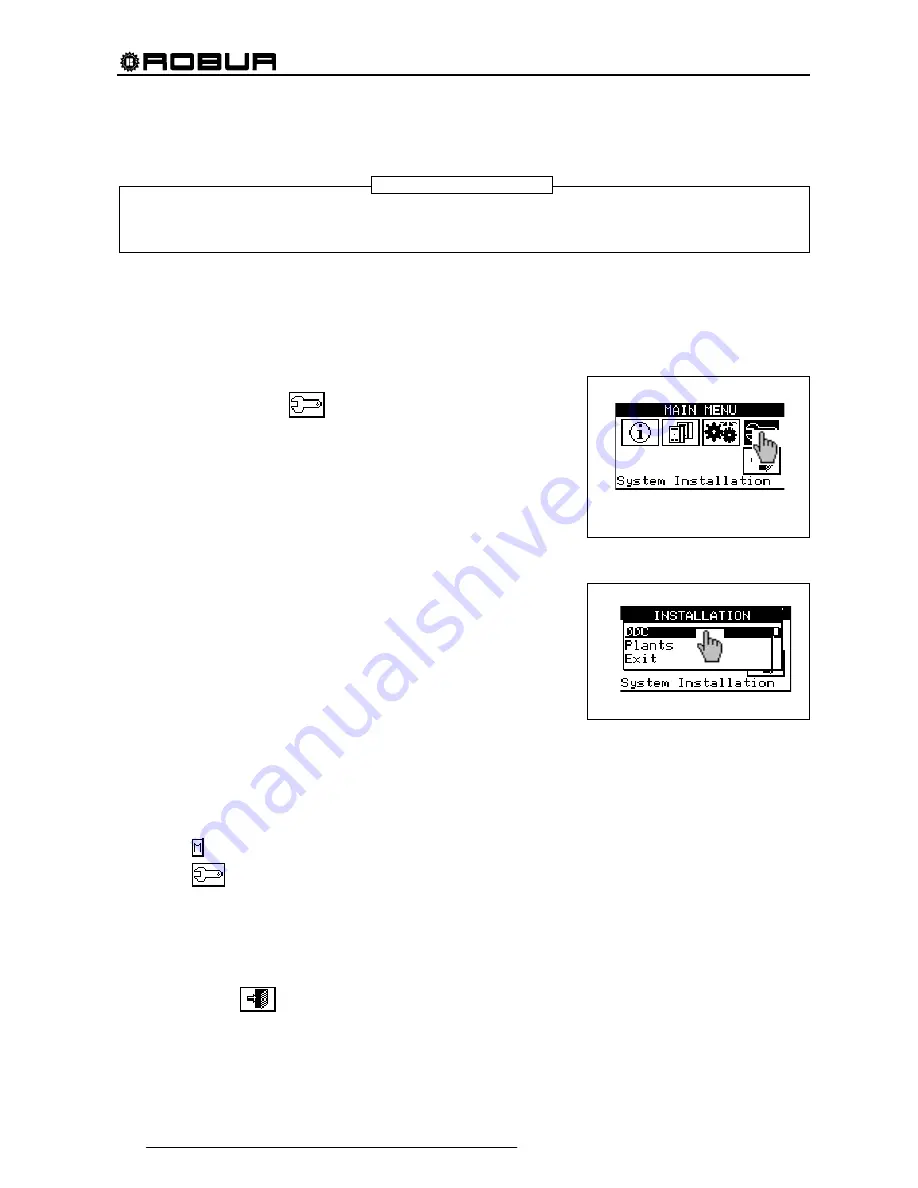 Robur Direct Digital Controller Installation, Use And Programming Manual Download Page 68