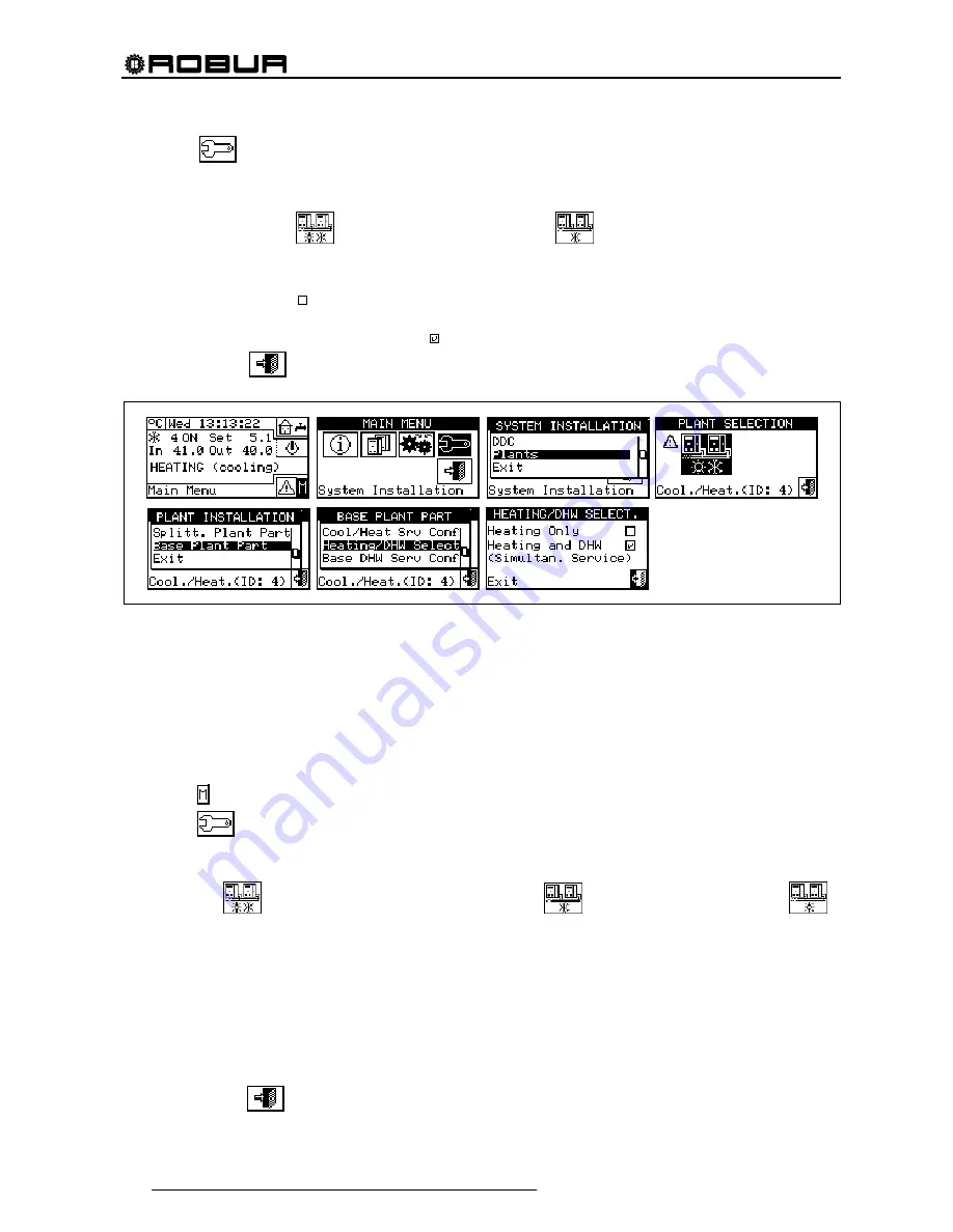 Robur Direct Digital Controller Installation, Use And Programming Manual Download Page 122