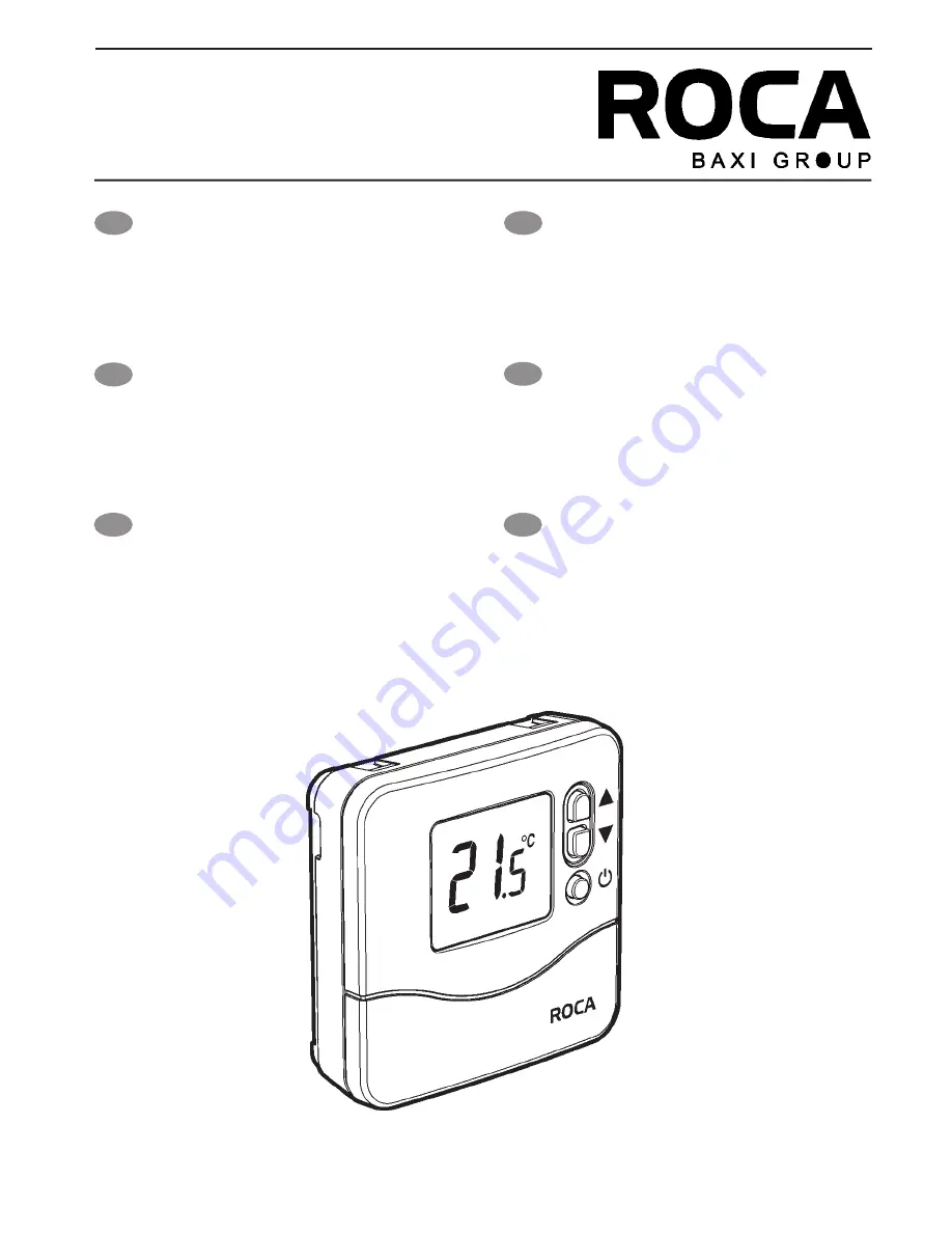 Roca TD-200 Installation, Assembly And Operating Instructions For The Installer And User Download Page 1