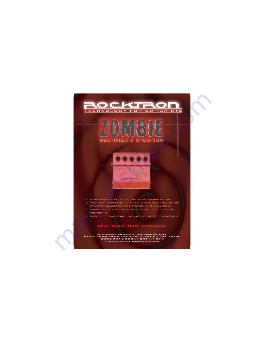 Rocktron ZOMBIE Скачать руководство пользователя страница 1