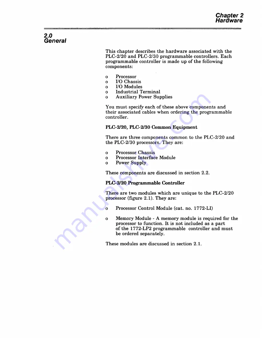 Rockwell Automation Allen-Bradley PLC-2/20 Скачать руководство пользователя страница 14