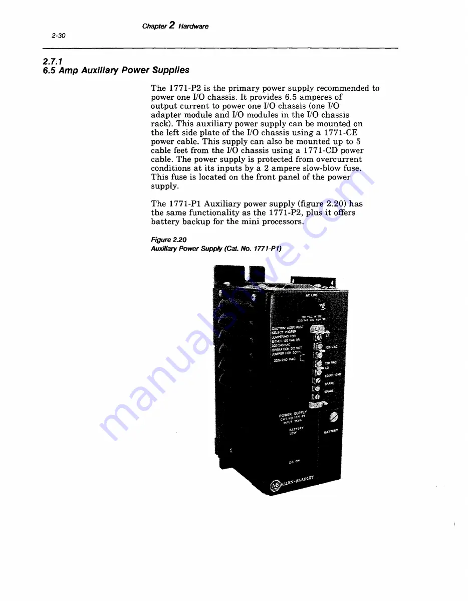 Rockwell Automation Allen-Bradley PLC-2/20 Assembly And Installation Manual Download Page 43