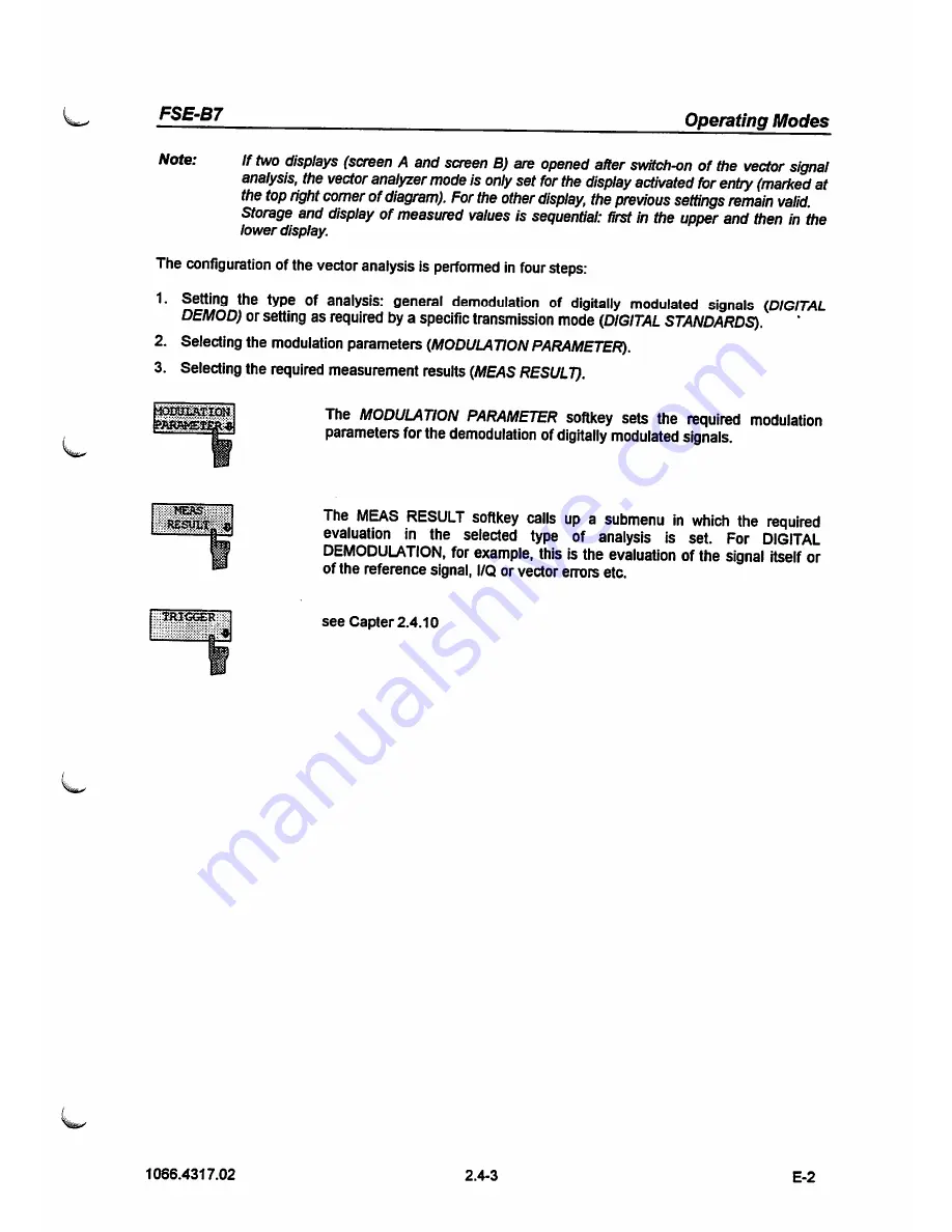 Rohde & Schwarz FSE-B7 Operating Manual Download Page 36