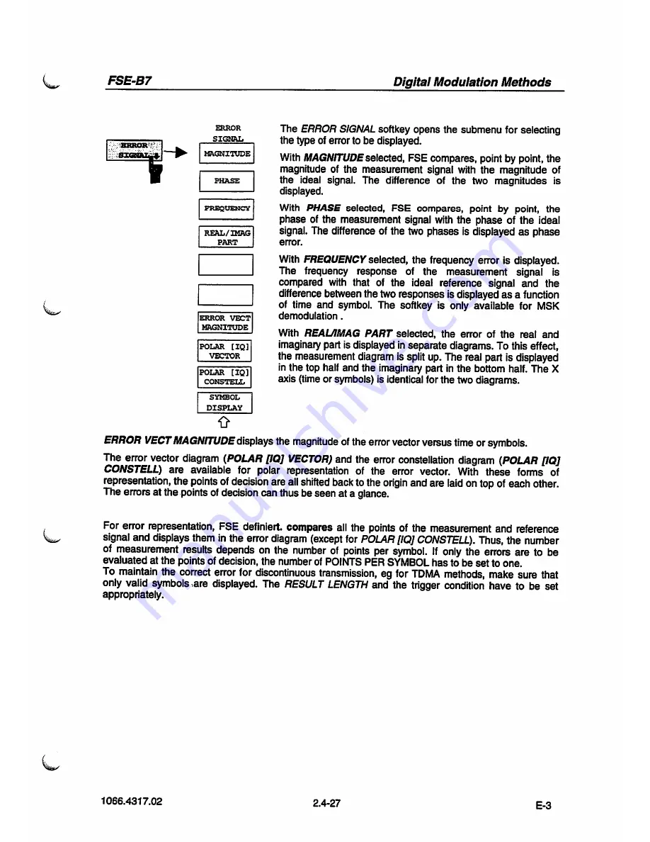 Rohde & Schwarz FSE-B7 Operating Manual Download Page 55