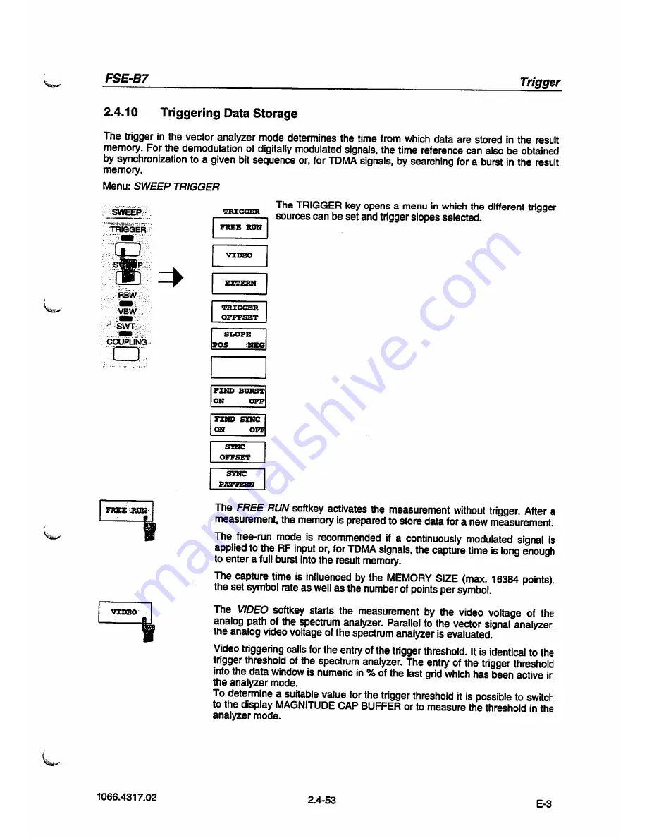 Rohde & Schwarz FSE-B7 Operating Manual Download Page 81